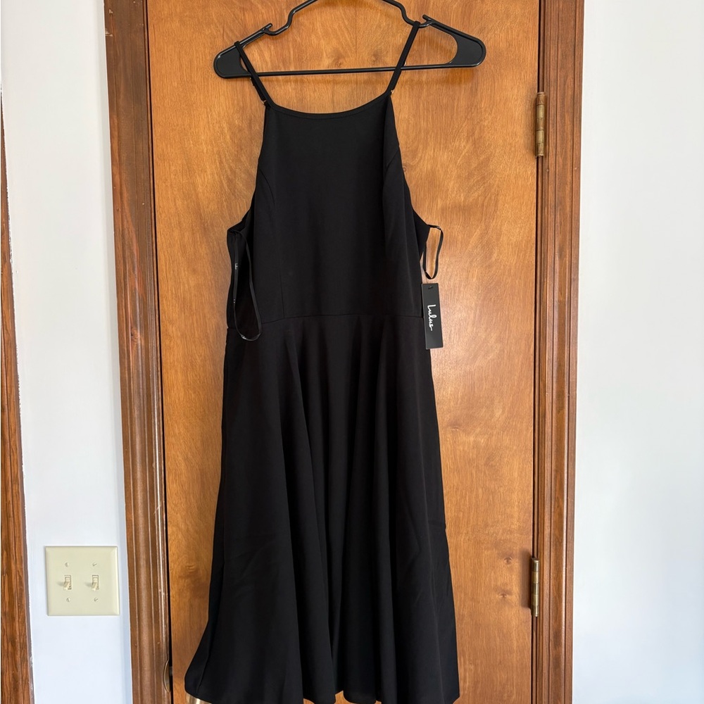 Lulu's Classic Black Midi Dress